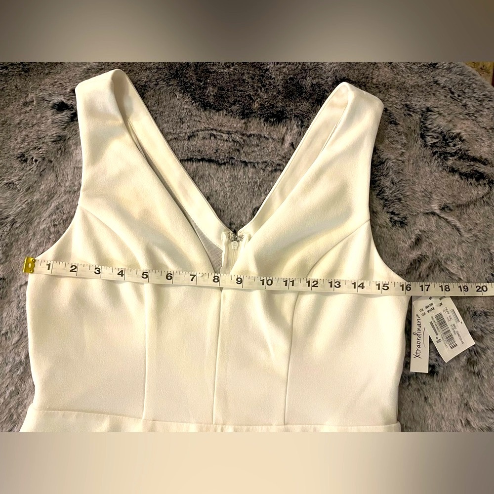NWT Xtraordinary White Bodycon Mini Dress, Sheer Mesh Back, XL Juniors, 8 womens - Picture 16 of 16